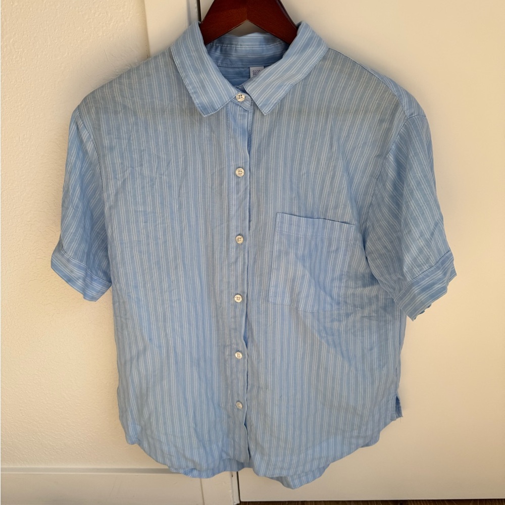Stars Above Blue and White Blouse
